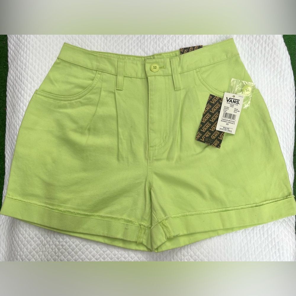 VANS Women's Green Barnes Canvas Cotton Shorts Size 25 MSRP: $54.50 NWT
